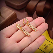 Fendi Logo Earrings Gold 02 - 3