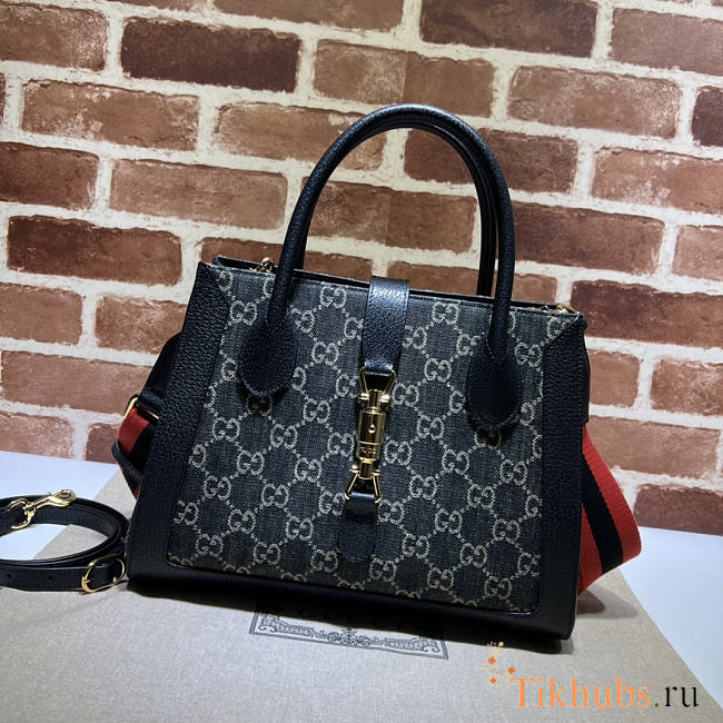 Gucci Jackie 1961 Medium Tote Bag Black 30x24x12cm - 1