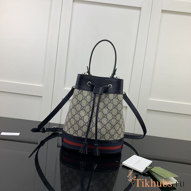 Gucci Ophidia GG Small Bucket Bag Blue 26x20.5x11cm - 1