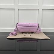 Gucci Horsebit Chain Medium Shoulder Bag Pink Iridescent 38x15x16cm - 6