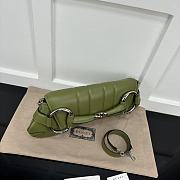 Gucci Horsebit Chain Medium Shoulder Bag Green 38x15x16cm - 4