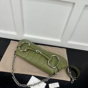 Gucci Horsebit Chain Medium Shoulder Bag Green 38x15x16cm - 3