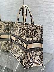 Dior Large Book Tote Beige Black Toile De Jouy Soleil 42 x 35 x 18.5 cm - 3