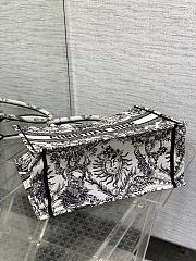 Dior Medium Book Tote White Black Toile De Jouy Soleil 36cm - 6