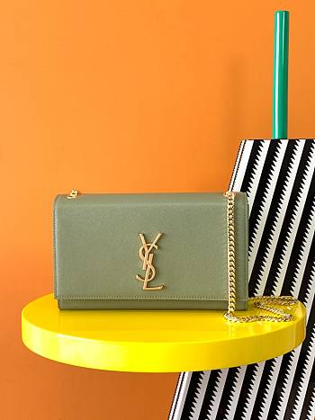 YSL Kate Chain Green Bag 24x14.5x5.5cm