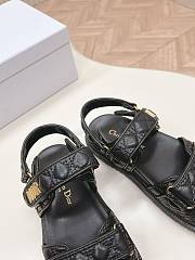 Dior Dioract Sandal Black Quilted Cannage Calfskin - 5