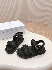 Dior Dioract Sandal Black Quilted Cannage Calfskin - 4