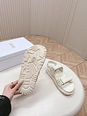 Dior Dioract Sandal White Quilted Cannage Calfskin - 3