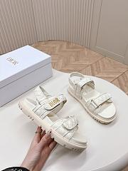 Dior Dioract Sandal White Quilted Cannage Calfskin - 2