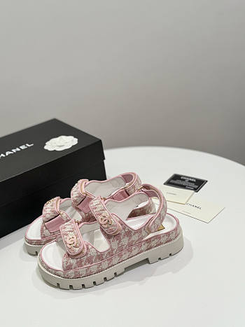 Chanel Pink White Sandal