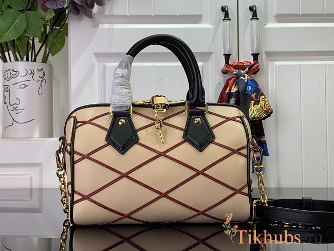 Louis Vuitton LV Speedy Bandoulière Bag 25 Beige Red 25 x 19 x 15 cm - 1