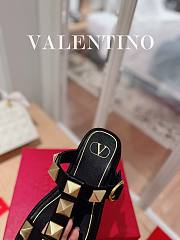 Valentino Roman Stud Platform Black Slides - 3