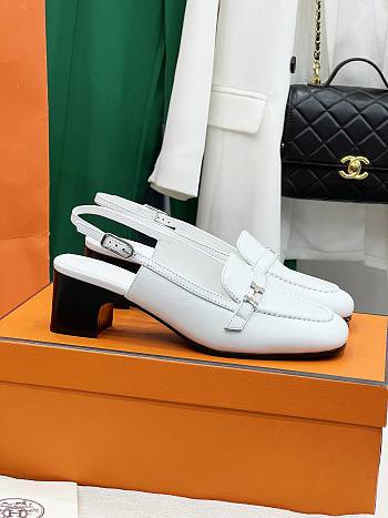 Hermes Infinie 50 Pump White 5cm