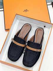 Hermes Groupie Mules Denim - 3