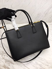 Prada Galleria Saffiano Leather Black Bag 33x23.5x14.5cm - 2