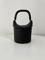 YSL Gaby Bucket Bag In Lambskin Black 19x17x15cm - 5