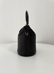 YSL Gaby Bucket Bag In Lambskin Black 19x17x15cm - 2