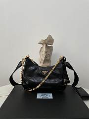 Prada Re-Edition 2005 Leather Bag Black 22x18x6cm - 1