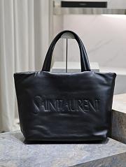 YSL Tote Nappa Lambskin Black 41-50x43x17cm - 1