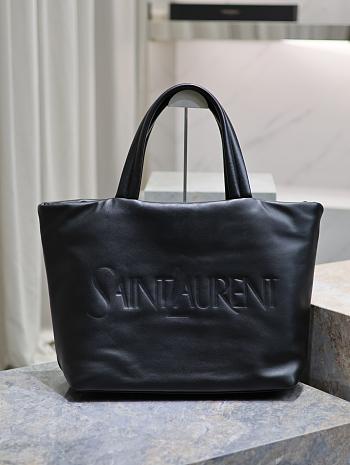 YSL Tote Nappa Lambskin Black 41-50x43x17cm