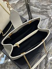 YSL Cassandra White Tote Shopper Bag 33x22x15cm - 6