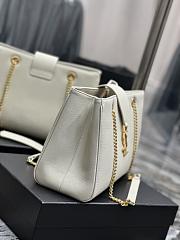 YSL Cassandra White Tote Shopper Bag 33x22x15cm - 5