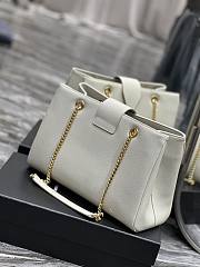 YSL Cassandra White Tote Shopper Bag 33x22x15cm - 4