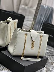 YSL Cassandra White Tote Shopper Bag 33x22x15cm - 2