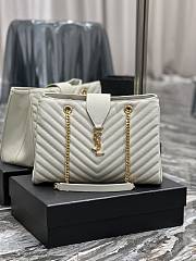 YSL Shopping Tote Bag White 33x22x15cm - 1