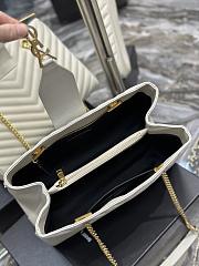 YSL Shopping Tote Bag White 33x22x15cm - 5