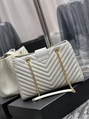 YSL Shopping Tote Bag White 33x22x15cm - 2