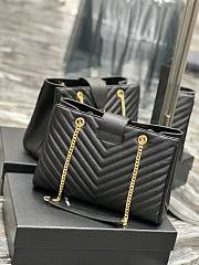 YSL Shopping Tote Bag Black 33x22x15cm - 3