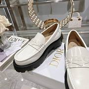 Dior Boy Platform Loafer White Brushed Calfskin - 5