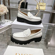 Dior Boy Platform Loafer White Brushed Calfskin - 3