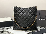 Chanel Maxi Hobo Bag Black 39cm - 3