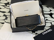 Chanel Flap Bag Black Lambskin Gold 20cm - 6