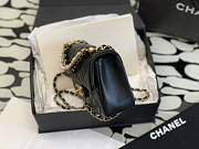 Chanel Flap Bag Black Lambskin Gold 20cm - 4