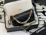 Chanel Flap Bag Black Lambskin Gold 20cm - 3