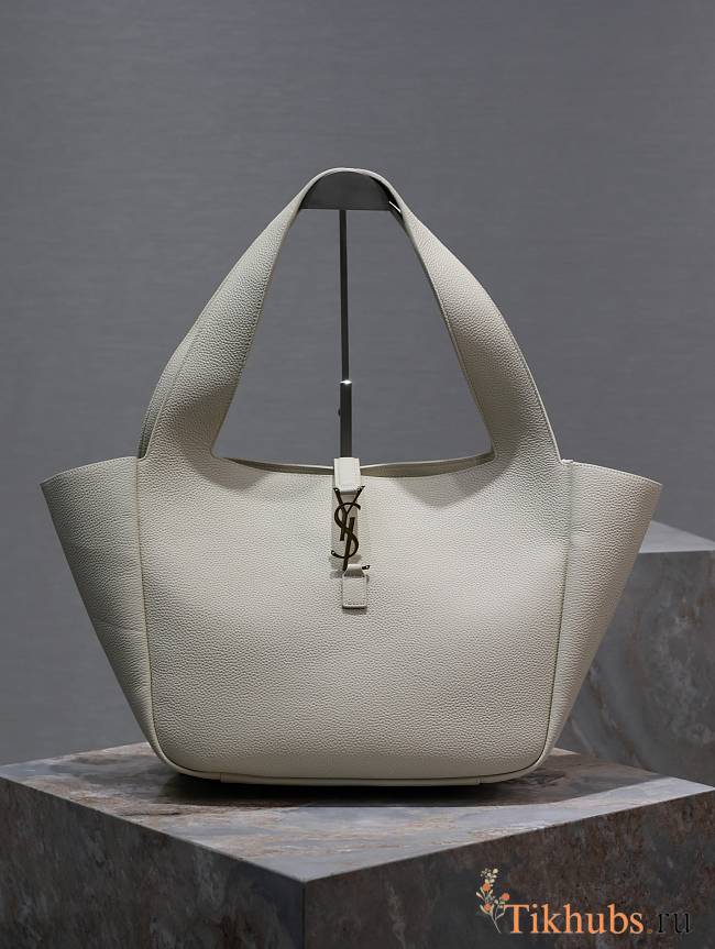 YSL Bea In Grained Leather White 50x28x18cm - 1