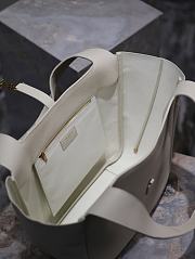 YSL Bea In Grained Leather White 50x28x18cm - 6