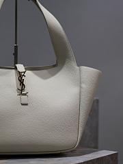 YSL Bea In Grained Leather White 50x28x18cm - 3