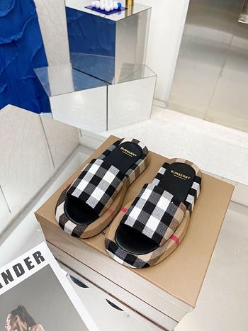 Burberry Check Cotton Slides