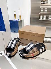 Burberry Check Cotton Slides - 2