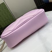 Gucci Marmont Small Shoulder Bag Pink Iridescent 24x13x7cm - 3