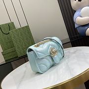 Gucci GG Marmont Shoulder Bag Blue 23cm - 6