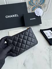 Chanel Card Holder Zipper Black Caviar 14x10x1cm - 2