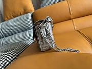 Fendi Baguette Mini Silver Bag Crystal 20x13x5cm - 6