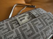 Fendi Baguette Mini Silver Bag Crystal 20x13x5cm - 2