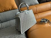 Fendi Peekaboo Iseeu Bag Silver Crystal 27x21x11cm - 3