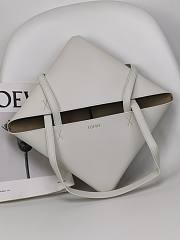 Loewe Puzzle Fold Tote Beige White 25.5x14.5x31.5cm - 6